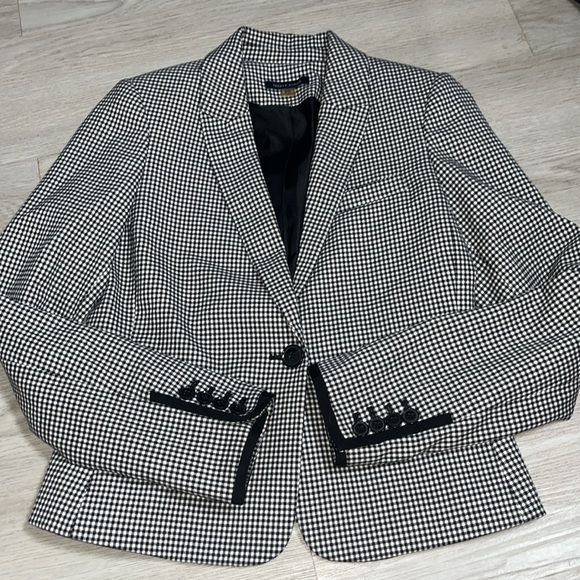 Tommy Hilfiger Black & White Checkered Blazer 0 - Picture 5 of 11